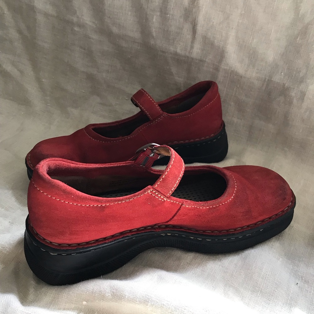Born Red Suede Mary Janes